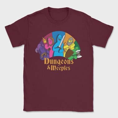 Dungeons Meeples, Tricou Barbati (Unisex)