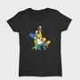 Simpsons Coraje Stupid Dou Me Loon Bad, Tricou Femei