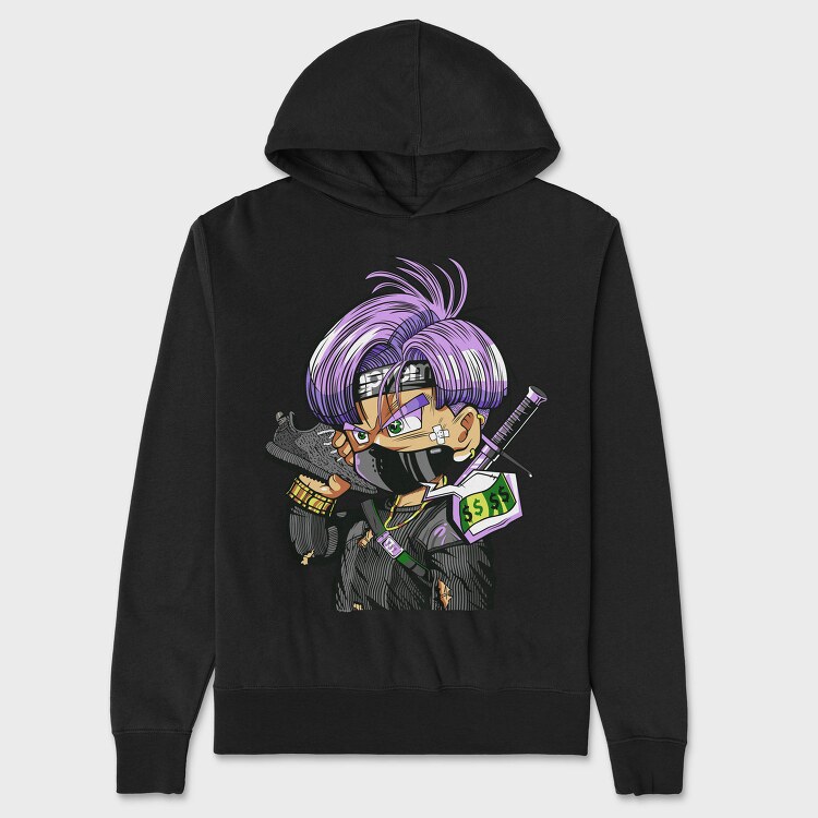 Supreme Money Gangster Gun Urban Art, Hanorac Oversize Barbati (Unisex)