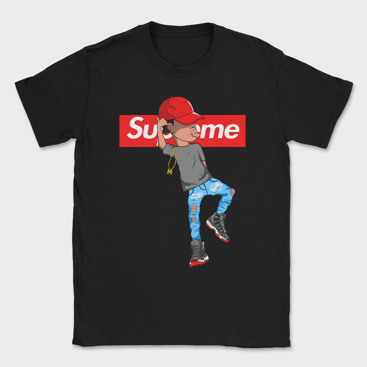 Supreme Money Gangster Gun Urban Art 99, Tricou Barbati (Unisex)