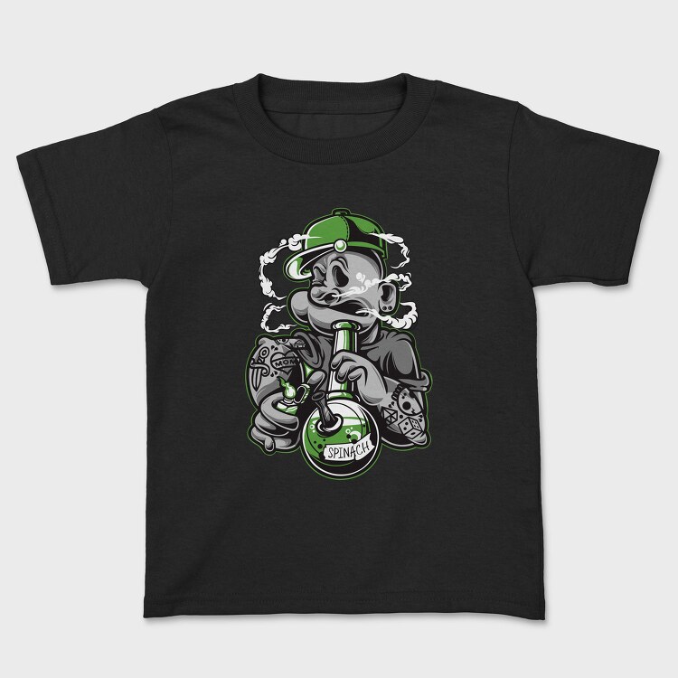 Spinach Monster Smoke Urban Art, Tricou Copii