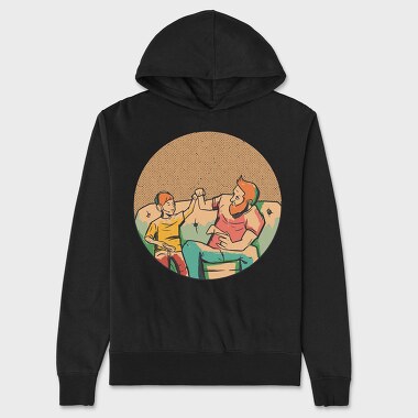 Dad Gamer And Son, Hanorac Oversize Barbati (Unisex)