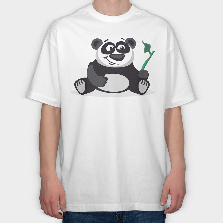 Panda Leaf Hugger, Tricou Oversize Barbati (Unisex)