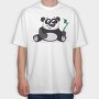 Panda Leaf Hugger, Tricou Oversize Barbati (Unisex)