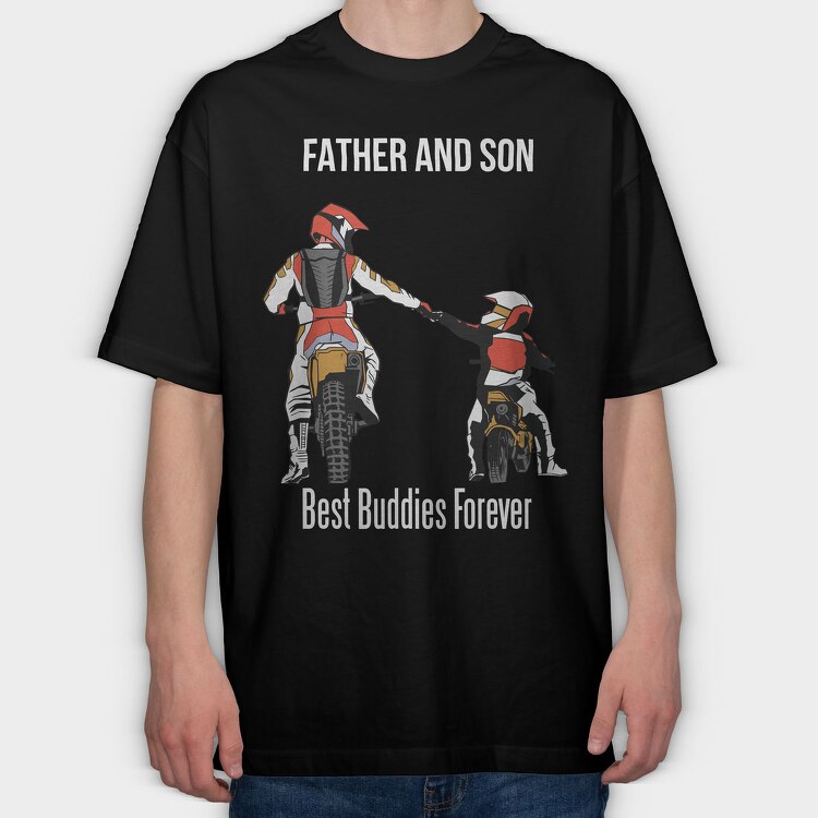 Father And Son Enduro, Tricou Oversize Barbati (Unisex)