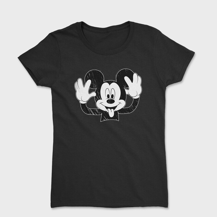 Mickey Mouse Waving Urban Art 99, Tricou Femei