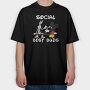 Mickey Bugs Bunny Banana Smoke Urban Art, Tricou Oversize Barbati (Unisex)