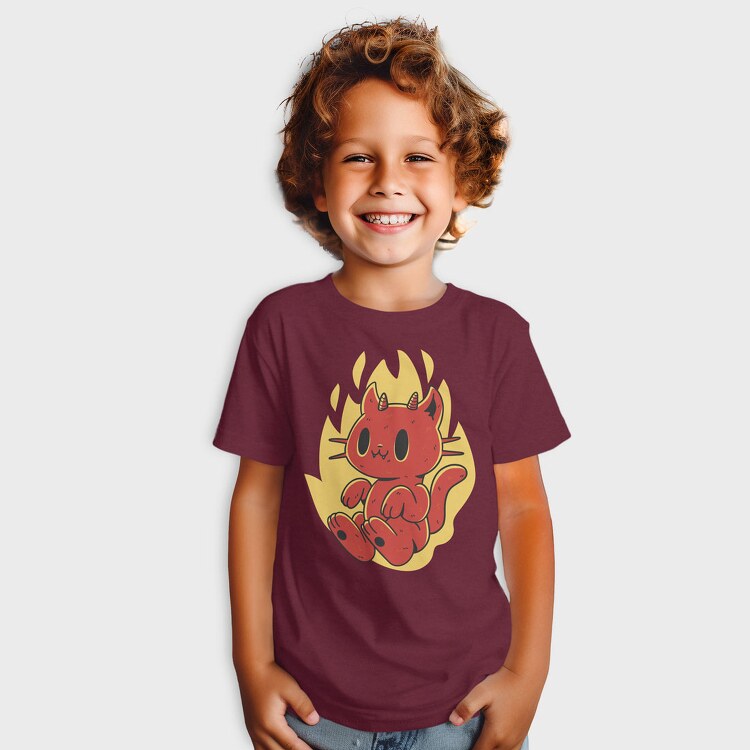 Cute Devil Cat, Tricou Copii
