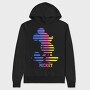 Mickey Mouse Colorful Lines, Hanorac Oversize Barbati (Unisex)