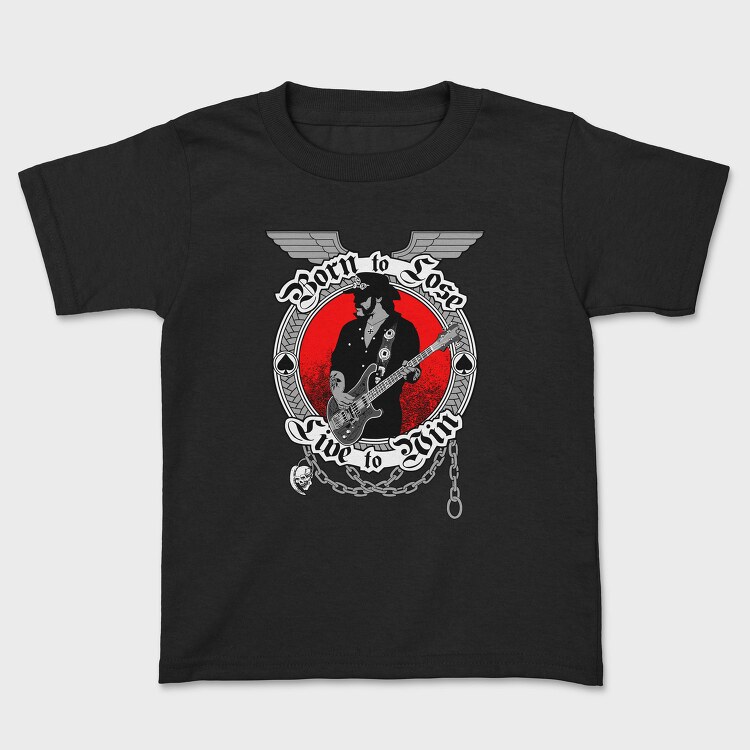 Born To Lose Guitarist Rock Ribbons, Tricou Copii