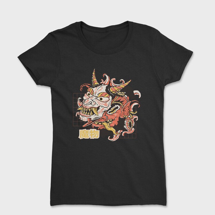 Oni Monster Asian Mask, Tricou Femei