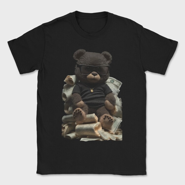 Teddy Bear Money, Tricou Barbati (Unisex)