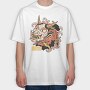 Oni Monster Asian Mask, Tricou Oversize Barbati (Unisex)