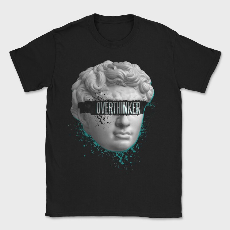 Overthinker Statue Head, Tricou Barbati (Unisex)