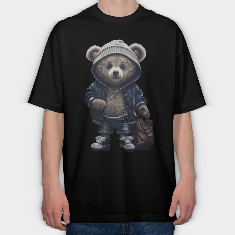 School Teddy Bear, Tricou Oversize Barbati (Unisex)