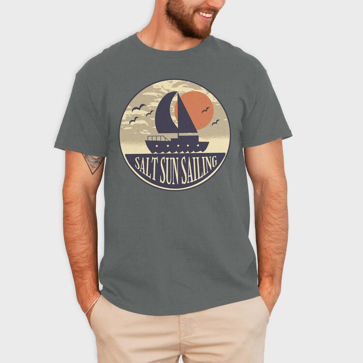 Salt Sun Sailing Boat, Tricou Barbati (Unisex)