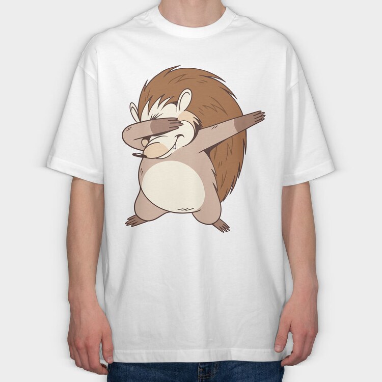 Hedgehog, Tricou Oversize Barbati (Unisex)