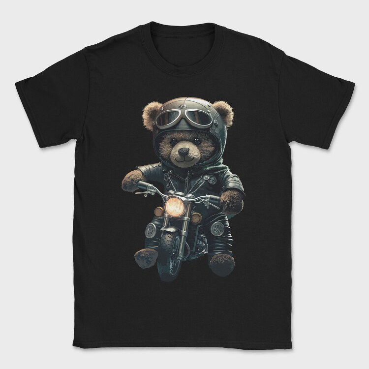 Biker Teddy Bear, Tricou Barbati (Unisex)