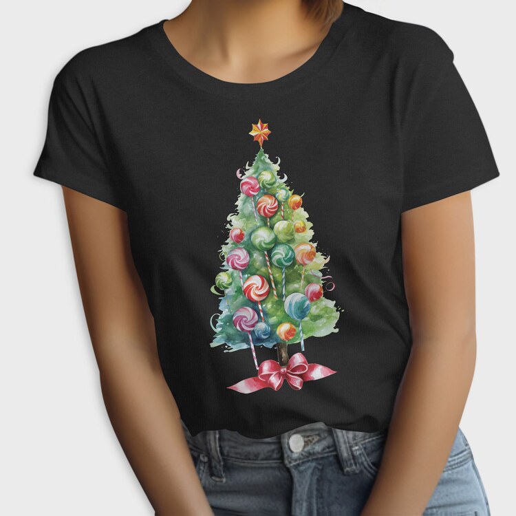 Candy Christmas Tree, Tricou Femei