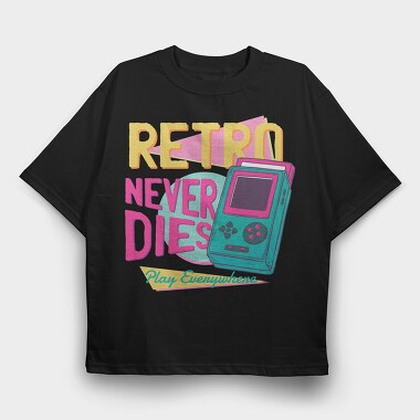 Retro Gameboy, Tricou Oversize Barbati (Unisex)