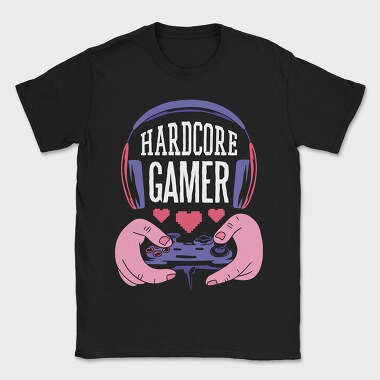 Hardcore Gamer, Tricou Barbati (Unisex)