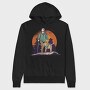 HikingDogForestTshirt, Hanorac Oversize Barbati (Unisex)