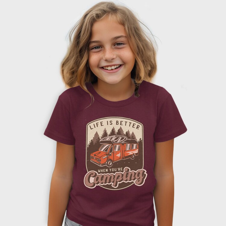 Life Is Better When Youre Camping, Tricou Copii