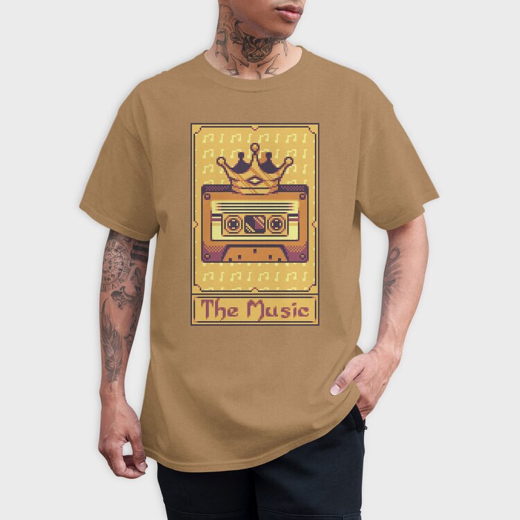 Pixelart Tarot Card the Music, Tricou Barbati (Unisex)