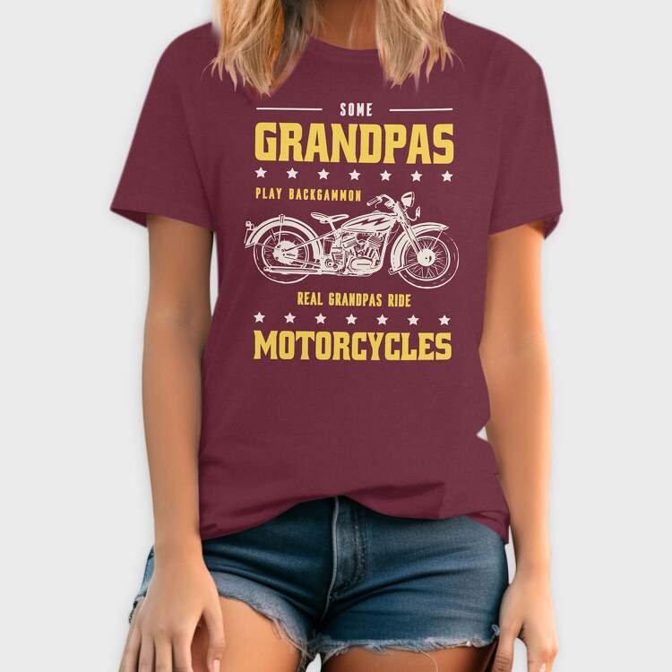 Real Graandpas Ride Motorcycles, Tricou Barbati (Unisex)