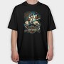 Vintage Garage Biker Girls Harley Davidson, Tricou Oversize Barbati (Unisex)