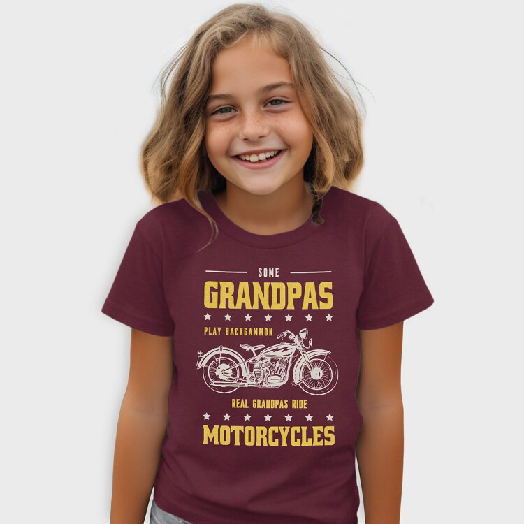 Real Graandpas Ride Motorcycles, Tricou Copii