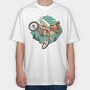 Motorcycle Winter, Tricou Oversize Barbati (Unisex)