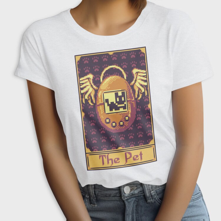 Pixelart Tarot Card the Pet, Tricou Femei