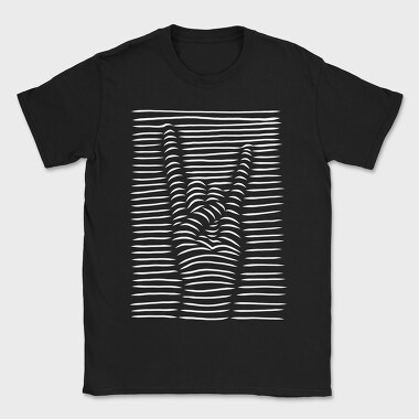 Rock Sign3 D, Tricou Barbati (Unisex)