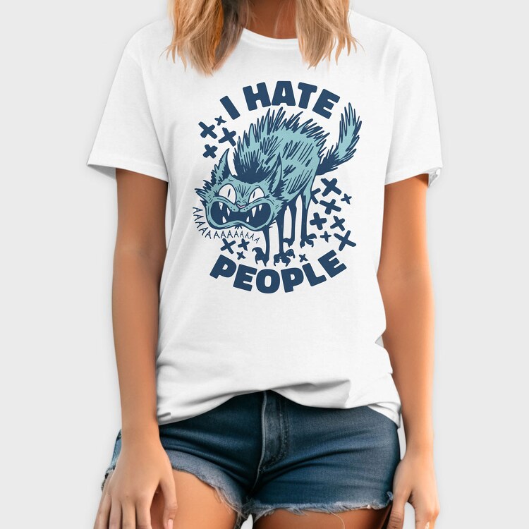 Cat I Hate People, Tricou Barbati (Unisex)