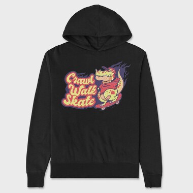 Skating Dino, Hanorac Oversize Barbati (Unisex)