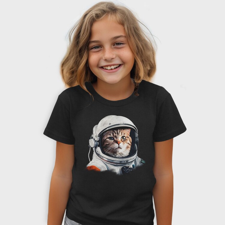 Realistic Astronaut Cat, Tricou Copii