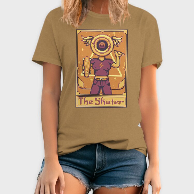 Pixelart Tarot Card the Skater, Tricou Barbati (Unisex)