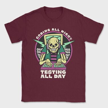 Skeleton Coding, Tricou Barbati (Unisex)
