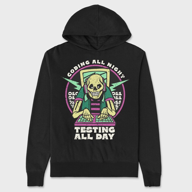 Skeleton Coding, Hanorac Oversize Barbati (Unisex)