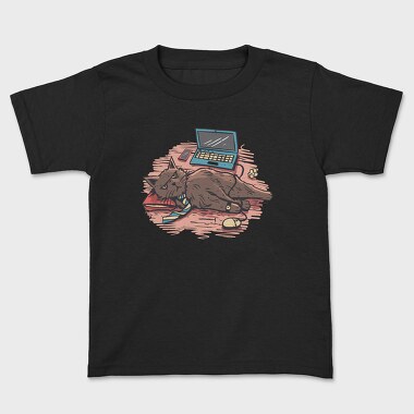 Home Office Cat, Tricou Copii