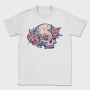 Pastel Floral Colorful Skull Flowers, Tricou Barbati (Unisex)