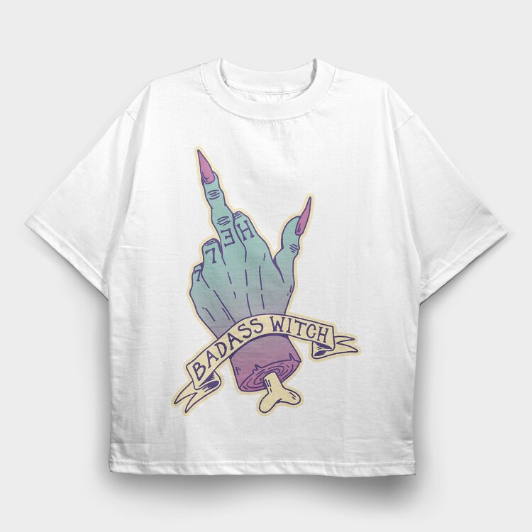 Pastel Goth Badass Witch, Tricou Oversize Barbati (Unisex)