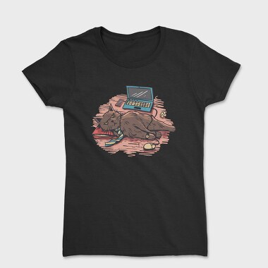Home Office Cat, Tricou Femei