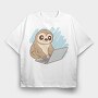 Sloth Using Computer, Tricou Oversize Barbati (Unisex)
