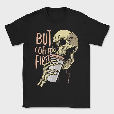 Coffe Skull, Tricou Barbati (Unisex)