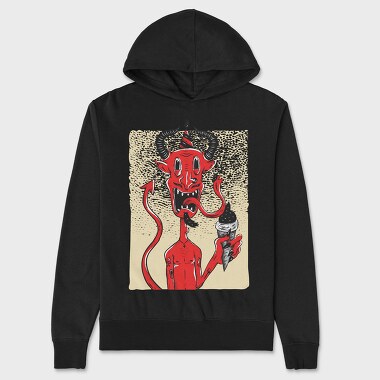 Devil Ice Cream, Hanorac Oversize Barbati (Unisex)