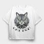 Detailed Cat Mom, Tricou Oversize Barbati (Unisex)