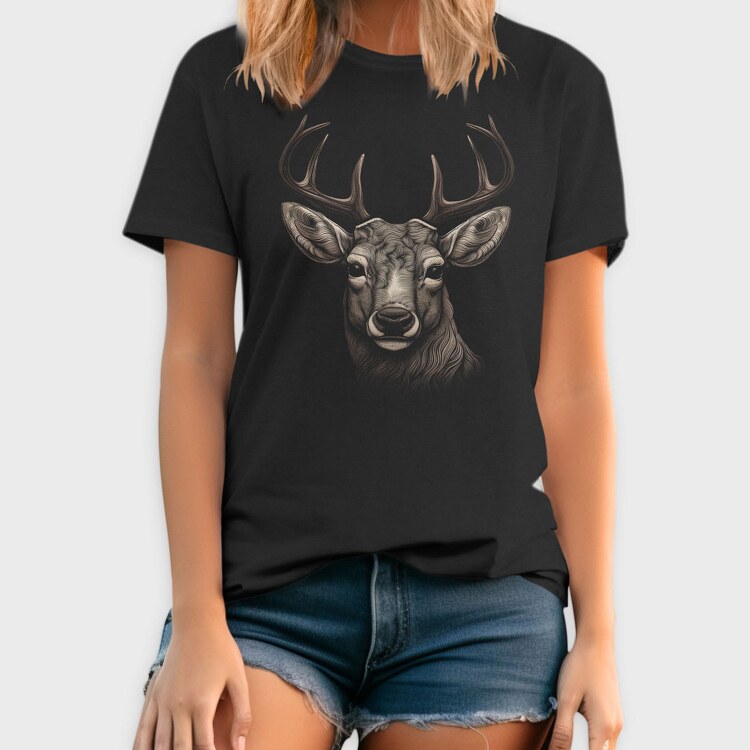 Realistic Deer, Tricou Barbati (Unisex)
