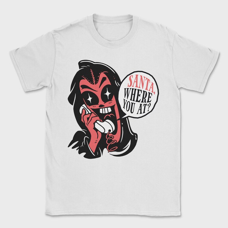 Devil Calling Santa, Tricou Barbati (Unisex)
